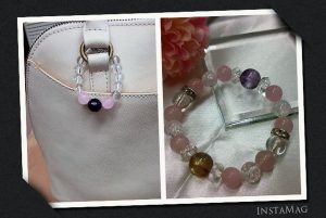 PinkRose大阪で作成したブレスレットとバッグレット