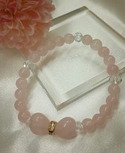 癒しサロンpinkrose大阪で作成したプロポーズや恋愛成就ブレスレット