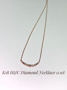 Ｋ１８　Ｈ＆Ｃダイヤモンドネックレス