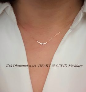 Ｋ１８　Ｈ＆Ｃダイヤモンドネックレス